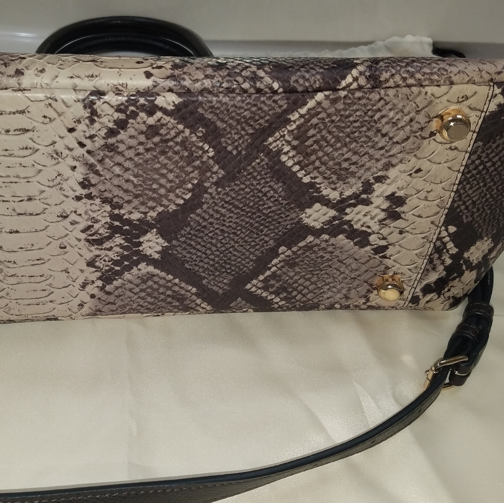 Coach Morgan Python Embossed Leather Satchel - image 4